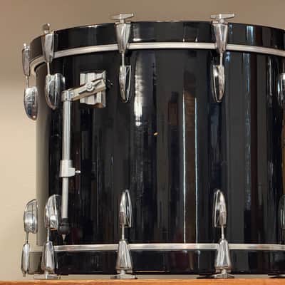 1986 Yamaha 8000 Tour Custom Piano Black Lacquer 12/13/16/22 Drum Kit image 7