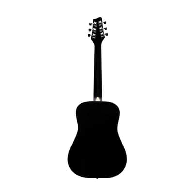 STAGG 3/4 Black Dreadnought Acoustic Guitar With Basswood Top Left-handed Model image 3