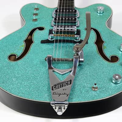 2015 Gretsch USA Custom Shop STEPHEN STERN G6136-CS DC Double Cut White Falcon Turquoise Sparkle 3-Pickup ONE-OFF! image 17
