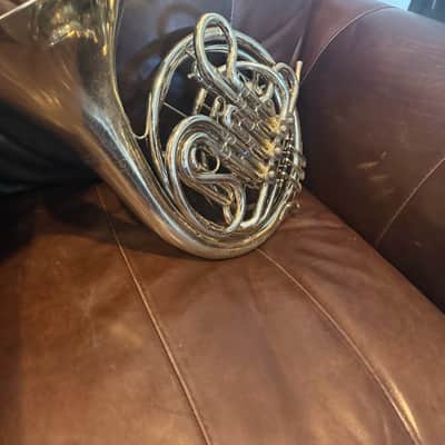 Holton H177 Farkas Professional Model Double French Horn 2010s - Clear-Lacquered Nickel-Silver image 4
