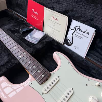 2021 Fender American Original 60s Stratocaster Rosewood - Shell Pink image 23
