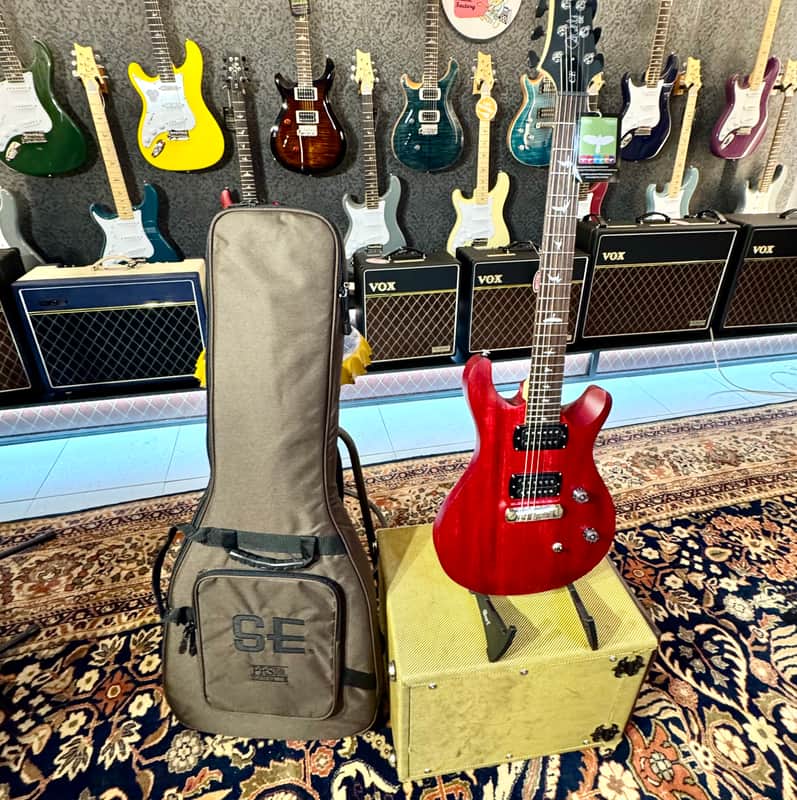 PRS SE CE24 Standard Satin Stoptai 2026 - Vintage Cherry image 1