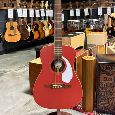 Fender electric-acoustic guitar "Malibu Player", Fiesta Red finish - Open Box image 1