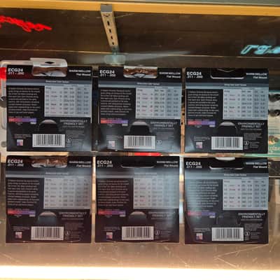 6 Sets - NOS D'Addario ECG24 Chromes Flat Wound Jazz Light Electric Guitar Strings, 11-50 image 3