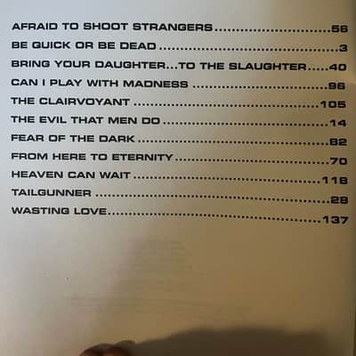 Iron Maiden - A Real Live One - Guitar Tab / Tablature Book image 3