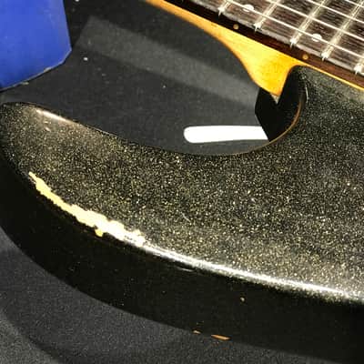 1990 Hamer USA Centaura HH - Offset Pickups - Black/Gold Sparkle - case included image 10