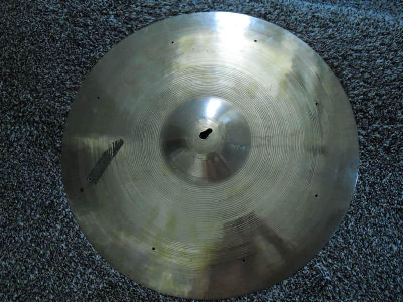 18" Vintage Trans Stamp Avedis Zildjian Cymbal 1635g sizzle holes image 1