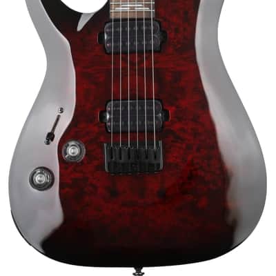 Schecter Omen Elite-6 LH Left-handed Electric Guitar - Black Cherry Burst image 2