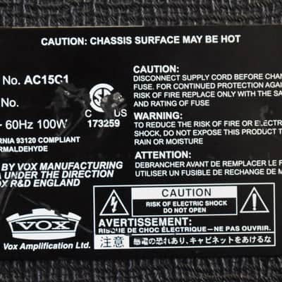 Vox AC15C1 Custom 2-Channel 15-Watt 1x12" Guitar Combo Amplifier image 8