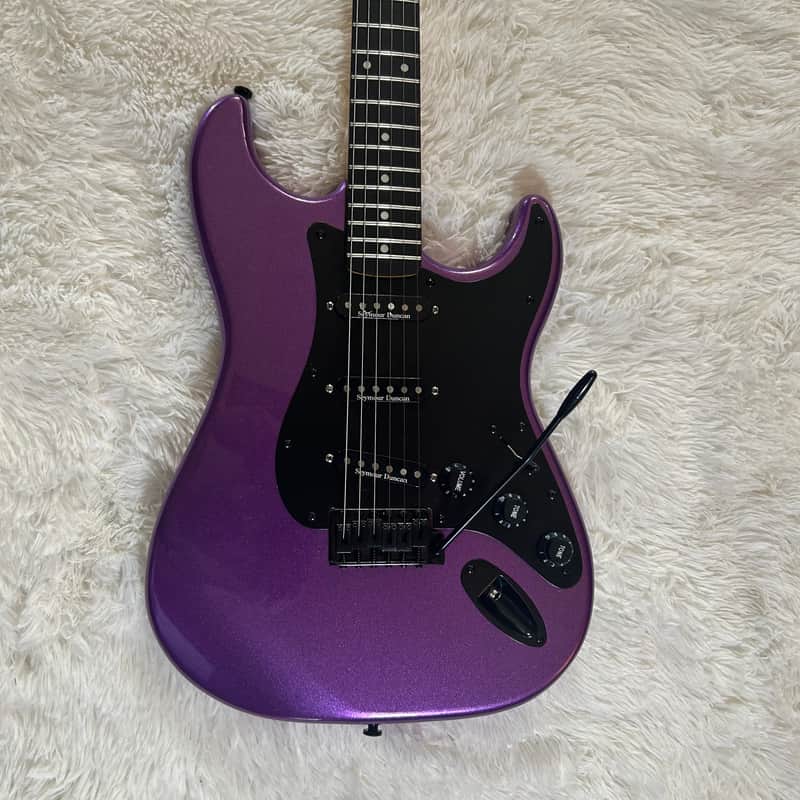 Metallic Purple Stratocaster - Custom Built - Black Hardware - Seymour Duncan Pickups - Blender Mod image 1