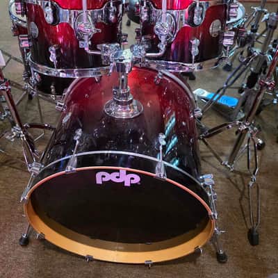 PDP Concept Maple 5-piece Shell Pack - Red To Black Sparkle Fade image 2