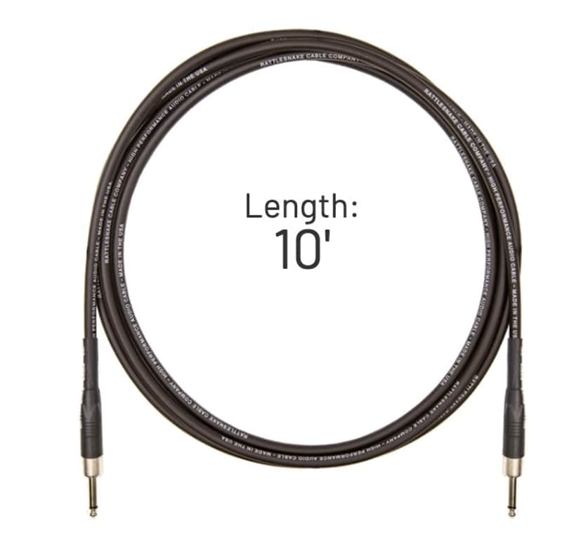 Rattlesnake 10' Standard Cable (Straight to Straight Unwoven) image 1