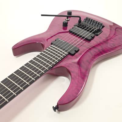 Agile 7 String Electric Guitar w/Floyd Rose 27" Scale Interceptor Pro 727 EB EMG Tribal Purple image 5