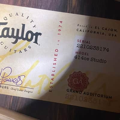 NEW! Taylor 414ce Studio Acoustic-Electric Guitar - Natural - 4.7lbs - Authorized Dealer - Serial # 2210235174 image 4