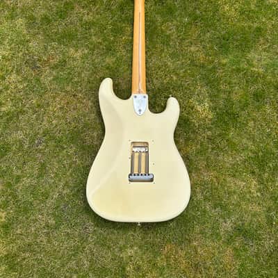 ‘85 Fender MIJ Strat Jimi Hendrix Lefty To Righty Conversion Olympic White Rosewood image 11