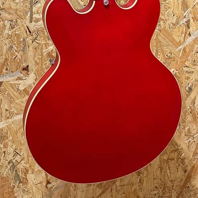 Pre Owned Gibson 2012 Memphis Custom Shop LTD ES-335 P90 - Satin Cherry, Gloss Top Inc. Case image 4