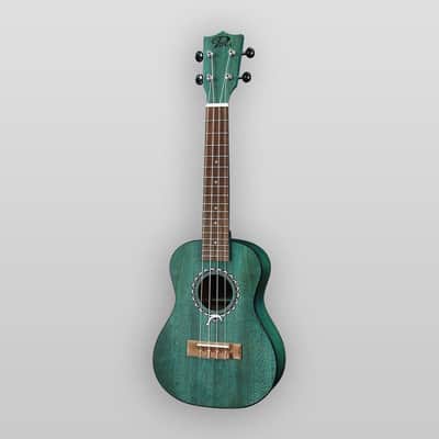 Immagine Puka Model PK-DPT Dolphin Rosette Deep Blue Satin Finish Tenor Size Ukulele - 7