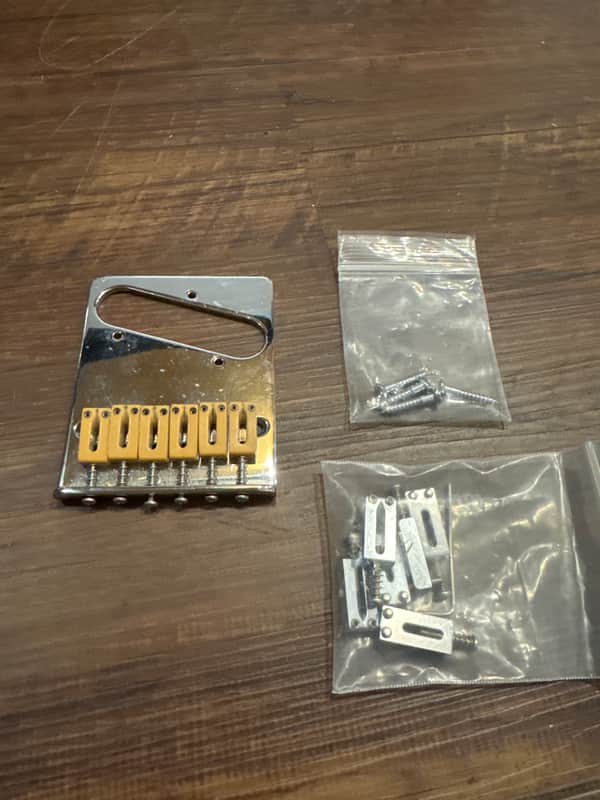Gotoh GTC201 Telecaster Bridge Chrome with Tusq saddles image 1