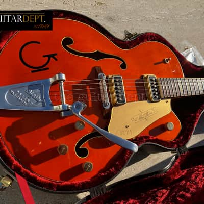 ✮BEAUTIFUL✮2007 Gretsch G-6120 DSV✮DYNASONICS✮BIGSBY✮Orange Stain✮ 7.0 LBS!✮OHSC image 4