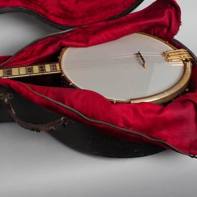 Bacon & Day  Silver Bell #6 Ne Plus Ultra Special Tenor Banjo (1927-33), ser. #22694/26719, original black hard shell case. image 23