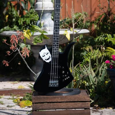 Classic 1980's/90's B.C. Rich Mockingbird Bass - Black - Made In Japan Super 2100 Neck image 3