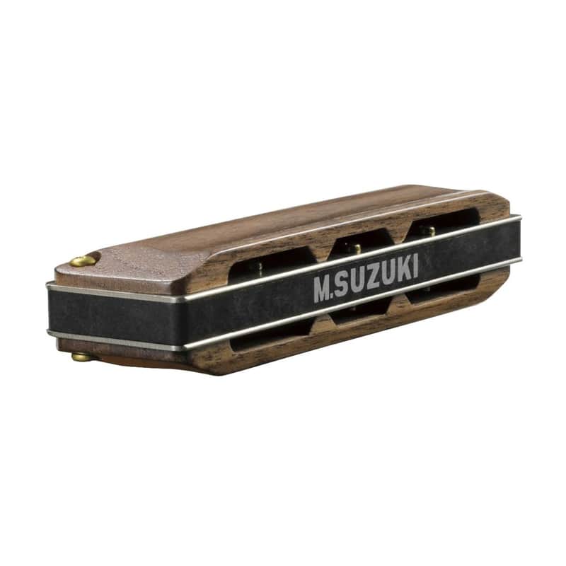 Suzuki M-20W-A Manji Series Diatonic Key of A  Harmonica (Wood Cover) w/Case image 1