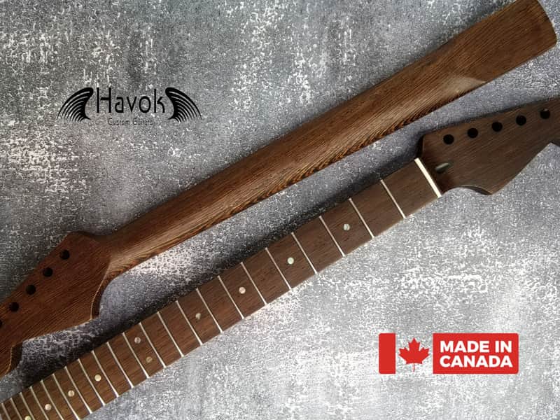 S Type Wenge Neck, S-Style ST Guitar, Medium Jumbo Stainless Jescar, 22 Stainless Steel Frets, Electric Guitar Neck Replacement Part, Guitar Build image 1