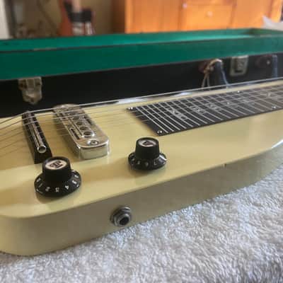 Vintage Unbranded (Likely Guyatone) Lap Steel Guitar MIJ W/Case, pics, Tone bar image 7