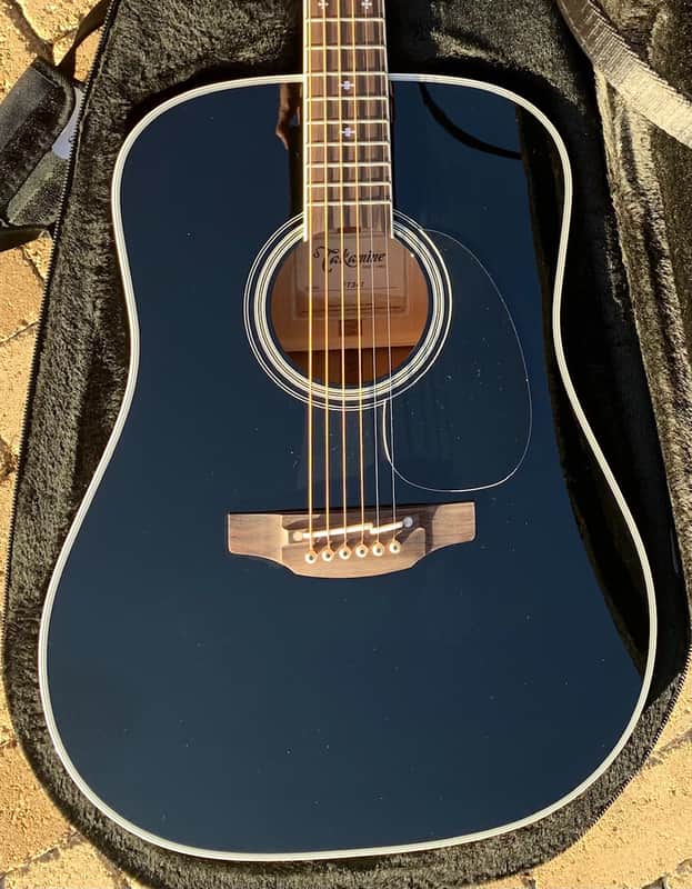 Takamine FT341 Gloss Black Acoustic-Electric Limited Edition Guitar & Semi-Hard Case Demo Video Inside image 1