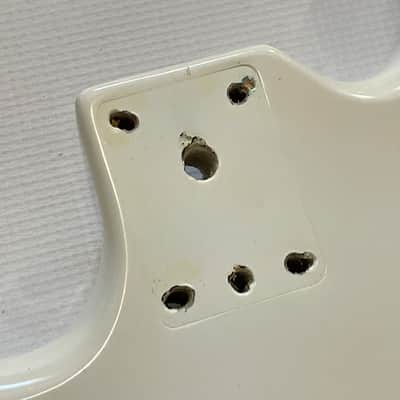 1980's Korean Kramer ZX30 White Stratocaster Plywood Guitar Body 2 Post Tremolo image 12