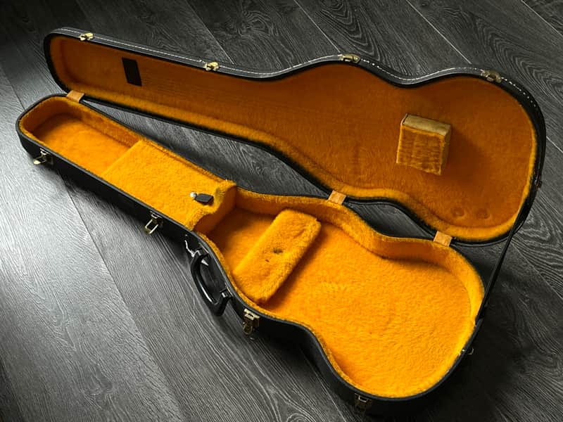 1965-69 Gibson SG Pebble Case with Marigold Lining Original Vintage image 1
