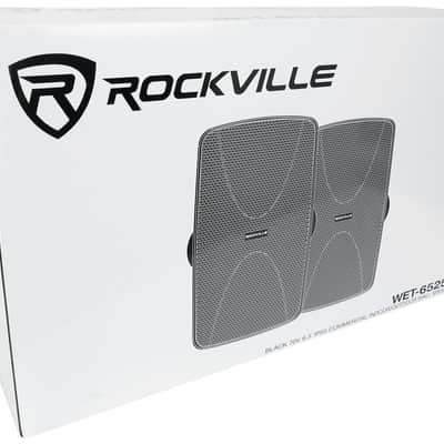Rockville 6-Zone Commercial/Restaurant Bluetooth Amp+10 Black 6.5" Wall Speakers image 5