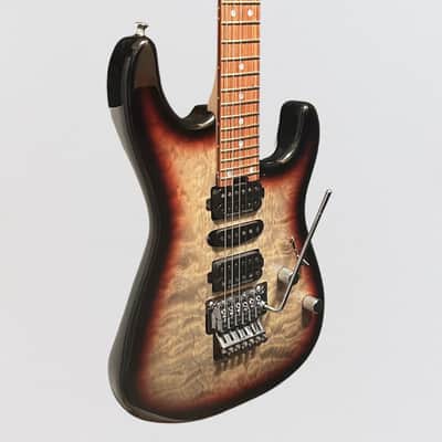 Charvel MJ San Dimas Style 1 HSH FR M QM Electric Guitar - Midnight Glow image 2