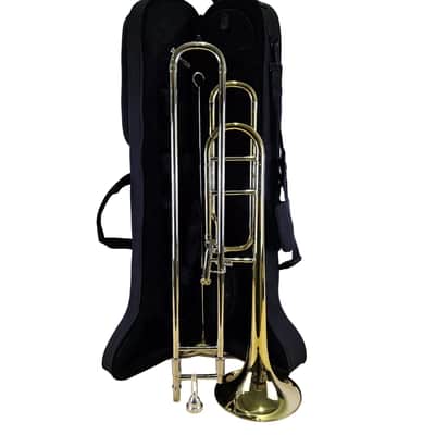 Levante LV-TB5415 Professional Key of Bb/f Tenor Slide Trombone w/Soft Case & Mouthpiece Silver Plated image 3