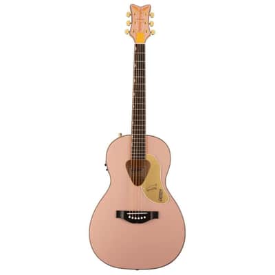 Gretsch G5021E Rancher 6-String Right-Handed Penguin Parlor Acoustic-Electric Guitar with Laminated Maple Body and Gloss Finish (Shell Pink) image 1