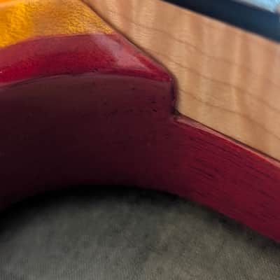 Vaccaro Groove Jet USA Aluminum Neck Custom Shop Flame Maple Gold Hardware Signed Kramer image 13