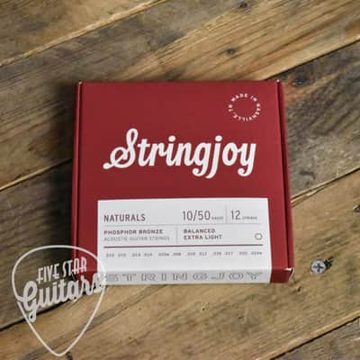 Stringjoy Naturals SJ-NB1024 Phosphor Bronze 12-String Acoustic Guitar Strings Extra Light 10/10-50/24W image 2