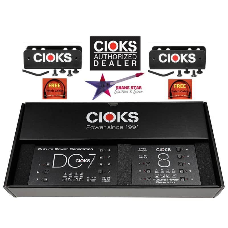 CIOKS SuperPower Bundle DC7+8+2GRIP(WATCHLIST OFFER) GRIP=Brackets For Mounting To Pedaltrain Pedalboards! image 1
