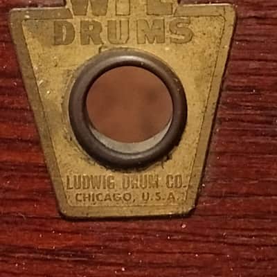 VINTAGE - WFL(William F. Ludwig) Field Drum - 1940s WFL 10x14 1940's - Mahogany - [this is LUDWIG b4 it was LUDWIG in 1955] image 2