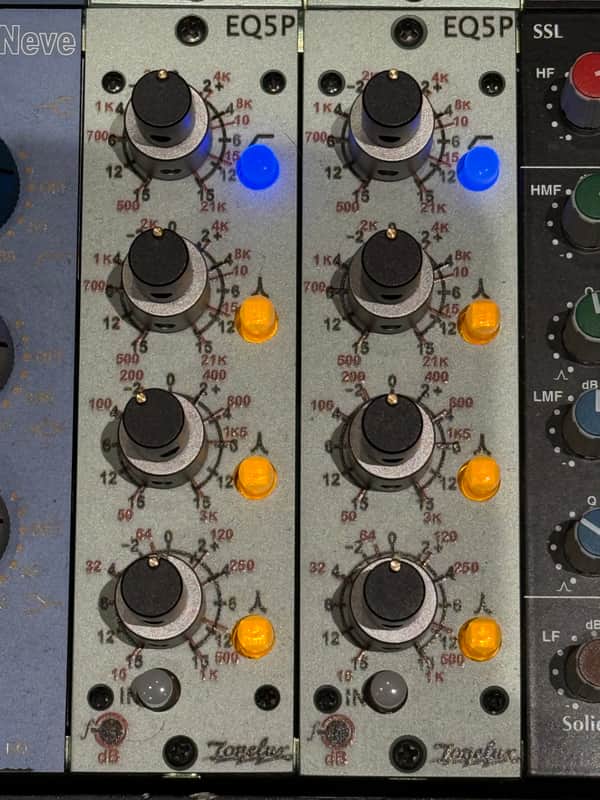 Tonelux EQ5P 500 Series Discrete Parametric Equalizer Module 2010s - Green image 1