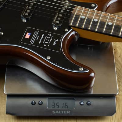 Fender Limited Edition American Ultra Strat Ebony Tigers Eye US23063027 image 3