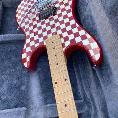 Kramer (MusicYo) 1984 Custom 2005 Red and White Checkerboard image 8
