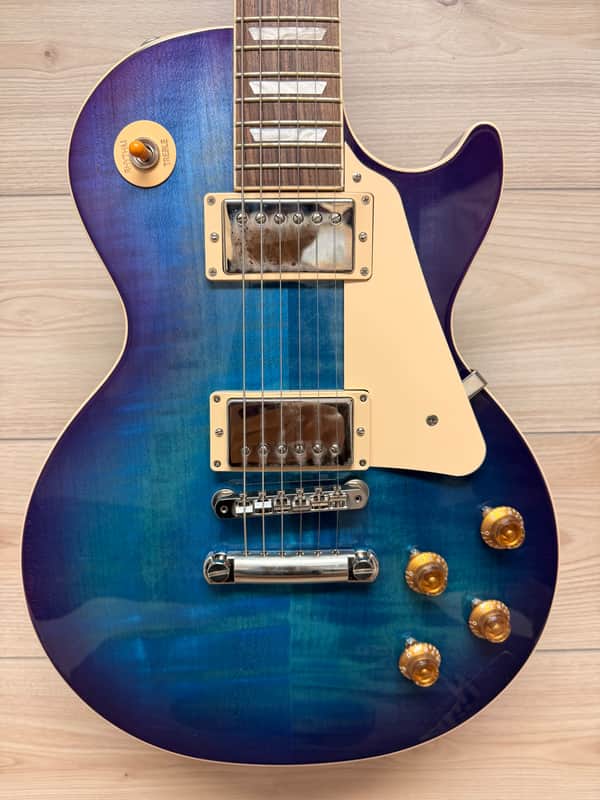 Gibson Les Paul Standard 50s Figured Top Electric Guitar - Blueberry Burst image 1