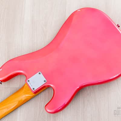1985 Fender Precision Bass ‘62 Vintage Reissue PB62-55 Metallic Pink w/ Seymour Duncan & Case, Japan MIJ Fujigen image 15