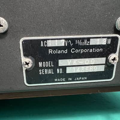Roland VK-09 61-Key Electronic Organ 1980s - Black image 16