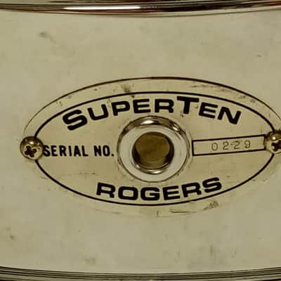*Rogers SuperTen 14x5"Snare Drum COS Steel 10Lug Script Chrome Vintage 70s/1973* image 2