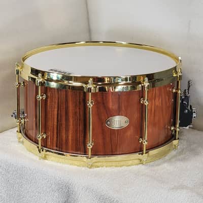 JT Custom Drums 14x7 Patagonian Rosewood Solid Orchestral Stave Snare Drum image 7