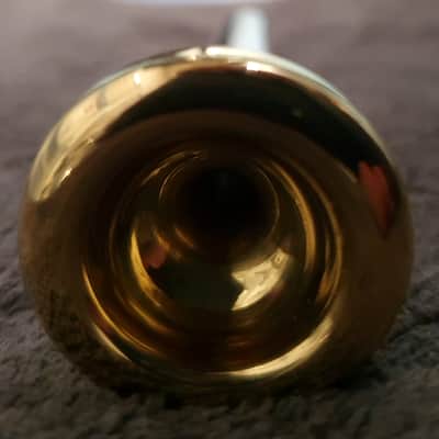 KING 7M trumpet mouthpiece, 24K gold plated, PRISTINE! image 4