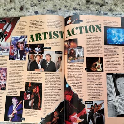 Fender Frontline Magazine 1990 Tracii Guns stratocaster telecaster Stevie Ray Vaughan Kubicki  Bass image 14