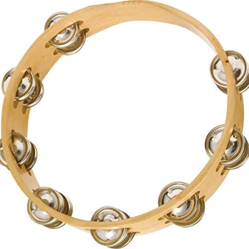 Cp By Lp Cp390 10 Handheld Double Row Tambourine - Steel Jingles image 1